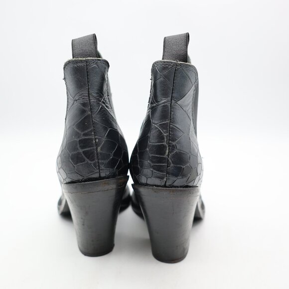 Acne Studios Star Chelsea Bootie Women's EU 36 Metallic Gray Leather Ankle Boots - Picture 6 of 11